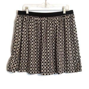 Joe Fresh Womens Graphic Black White Mini Skirt XL